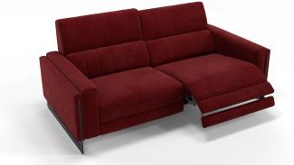 Sofanella 2-Sitzer MARA Stoffsofa Stoffcouch Designercouch in Rot