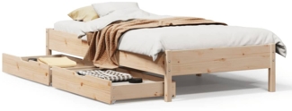 vidaXL Massivholzbett ohne Matratze 90x200 Kiefernholz 3301719