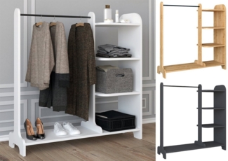 VCM Kleiderschrank Lempu H 918485 Anthrazit B. 106 x H. 110 x T. 35 cm