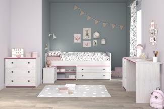 Parisot Kinderbett Smoozy 37 Pink Mädchen Kinderzimmer 4 -St. Set