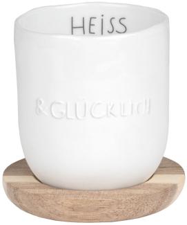 Dining Breakfast kleiner Becher "Heiss & Glücklich" 100 ml - Räder Design