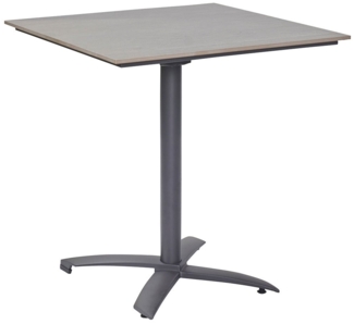Bistrotisch Diwo, Aluminium, Anthrazit, Grau, 70 x 70 x 70 cm