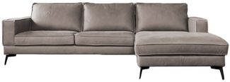 KAWOLA Ecksofa BLOOM, Couch L-Form rechts oder links Leder verschiedene Farben 276x177 cm