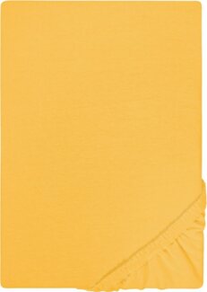 Castell Jersey-Stretch-Spannbetttuch 0077113, honig, 1x 120x200 cm