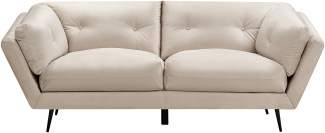 3-Sitzer Sofa Samtstoff beige LENVIK