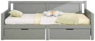 Ulife Daybett Schlafsofa Einzebett Kinderbett Jugendbett mit zwei Ablagefächern, 90x200 cm
