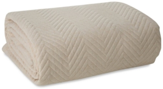 Tagesdecke Decke Lein-Optik 3 cremig 170x210 cm