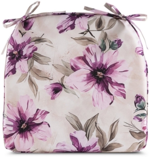 Wasserdichtes Stuhlkissen Outdoor GARTEN 29C 40X38X4 creme rosa
