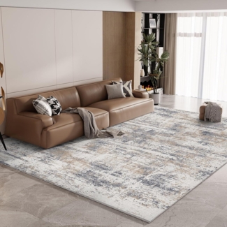 Teppich Wohnzimmer Flauschig Blau Grau 200x300 Moderner Schwamm