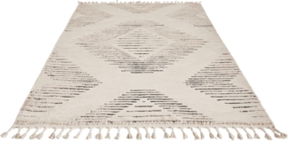 Guido Maria Kretschmer Home&Living Teppich Yule, rechteckig, Höhe: 19 mm, Hoch-Tief-Effekt mit Fransen, pflegeleicht, elegant, weiche Haptik