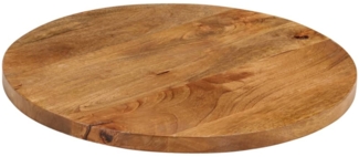 vidaXL Tischplatte Ø 50x2,5 cm Rund Massivholz Mango 370072