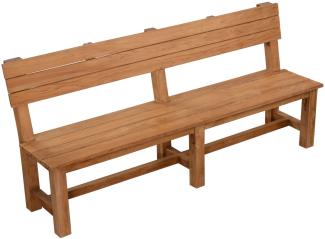 Inko Teakholz-Sitzbank Abacus recyceltes Teak 200x54,5x89,5 cm Gartenbank Holzbank