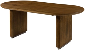 Massivmoebel24 Esstisch BARCELONA (oval Mango 180 x 90 x 45x76 braun lackiert BARCELONA #227)