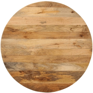 vidaXL Tischplatte Ø 70x3,8 cm Rund Massivholz Mango 370065