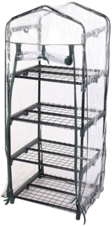 Gewächshaus Foliengewächshaus Frühbeet Treibhaus Balkon 4 Etagen 50x45x130cm