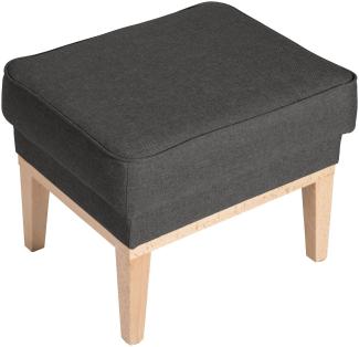 Hocker Kagami Bezug Flachgewebe Buche natur / anthrazit 21152