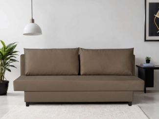 INOSIGN 3-Sitzer SAWYER Schlafsofa mit Bettkasten und Wellenunterfederung, pflegeleichte Bezüge: Velvet & Struktur, B/T/H 193/86/83,5 cm