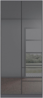 OTTO home Drehtürenschrank Kleiderschrank Kleiderschränke Schrank Garderobe AGORDO mit Glasfront (in zwei Griff-Farben, Breiten 91-360 cm) mit Außenschubkästen, in 7 Breiten und 2 Höhen MADE IN GERMANY