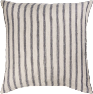 Ib Laursen - Kissenbezug Kissenhülle 50x50cm Naturfarben Grau Gestreift 6244-00