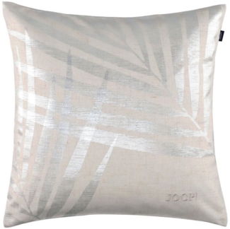 JOOP! Kissenhülle J! LEAF, 40 x 40 cm, Cremeweiß, Polyester, (1 Stück), mit Reißverschluss und Metallbutton