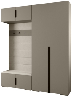 ABIKS MÖBEL Kompaktgarderobe INOVA 1 SATZ 18 Möbelset, Garderobe mit Kleiderstange und Regalen