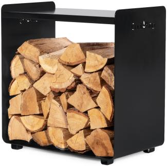 CookKing Stahl Kaminholzregal Fuego 50 | Schwarz | 30x50x52 cm