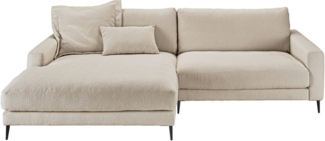 INOSIGN Ecksofa Downtown, B/T/H: 272/190/84 cm L-Form, weicher Sitzkomfort auch in Cord und Bouclé, incl. Zierkissen