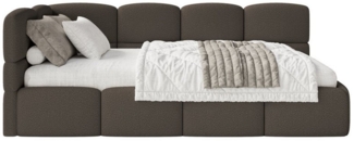 Selsey 'Cloudy' Jugendbett links, Bouclé Braun, 90x200 cm