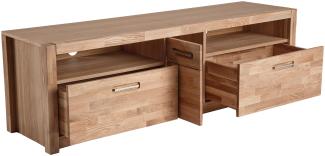 TV-Board >Leduc< in Wildeiche aus Metall - 185x58x50cm (BxHxT)
