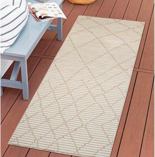Carpet City Outdoorteppich PALM3526, rechteckig, Höhe: 5 mm, Wetterfest & UV-beständig, für Balkon, Terrasse, Küche, flach gewebt