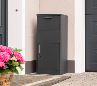 Westmann Stahl Paketbox Pepe | Anthrazit | 50x39x114 cm