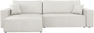 Mirjan24 'Kobaro Maxi' Ecksofa mit Bettkasten und Schlaffunktion, Weiß, 82 x 145 x 272 cm