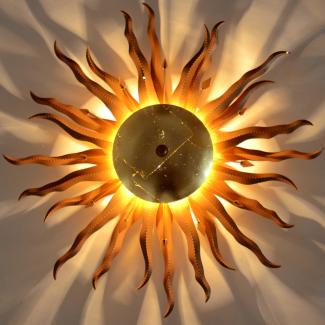 s. luce Diator XL handgeschmiedete Sonne Rost- & Goldfarben