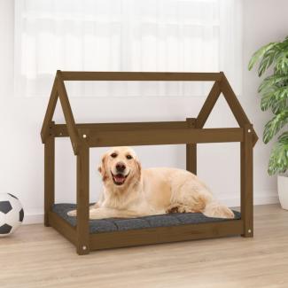 vidaXL Hundebett 81 x 60 x 70 cm Massivholz Kiefer, Honigbraun