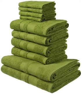 OTTO home Handtuch Set Vanessa, 10-tlg Handtuch-Set, weich, in Standard- und Premium-Qualität, Walkfrottee (Set, 10-St), 100% Baumwolle, Duschtücher, Handtücher, Gästetücher, mit Bordüre