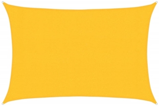 vidaXL Sonnensegel 160 g/m² Gelb 3x4 m HDPE 311567