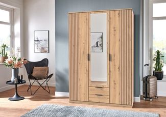 Wimex Drehtürenschrank LÜBECK, 3-türig, Artisan Eiche Dekor, B 135 x H 199 x T 58 cm