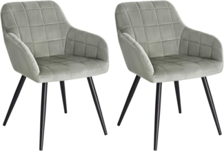 Woltu Esszimmerstuhl (Set, 2 St), Küchenstühle Polsterstühle, Metallbeine