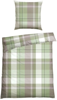 Schiesser Bettwäsche Ate aus weicher Baumwolle mit einem klassischen Karo-Muster, Renforcé, 2 teilig, Made in Green