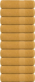 Handtücher 10 Stk. Golden 50x100 cm 360 g/m² 100% Baumwolle 136808