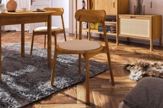 Esszimmerstühle Massivholzstühle SAGA 4er-Set Eiche Massivholz