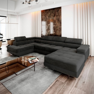 Masseno Ecksofa CASONE mit Schlaffunktion U-Form, Sofa mit Bettkasten