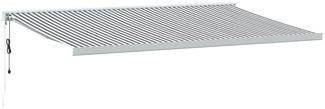 vidaXL Markise Einziehbar Anthrazit und Weiß 5x3 m Stoff und Aluminium 3216137