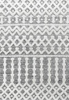 Hochflor Teppich Pepe rechteckig - 200x290 cm - Grau