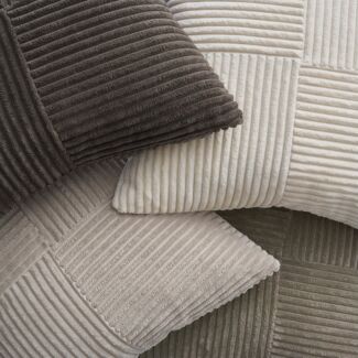 Topfinel Kissenbezug 40x40 4er set Kissenbezüge 50x50 Kordsamt mit Streifen deko Sofa, kissenbezug Natür Farbverlauf Schlafzimmer Weich Hautfreundlich