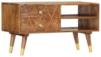 vidaXL TV-Schrank 85 x 35 x 47 cm Mango-Massivholz 285855