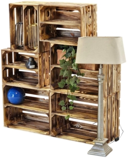 Obstkisten Holzkisten Regal 50 x 40 x 30cm und 40x302x26 6er SET Längs