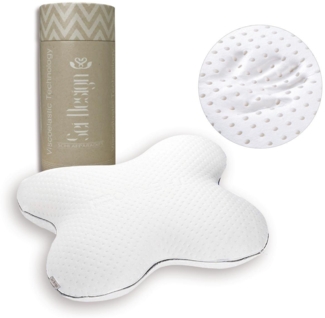 SEI Design Nackenstützkissen Visco Air Butterfly, Bezug: Thermoregulierender Bezug, Rückenschläfer, Seitenschläfer, Bauchschläfer, Viscoelastischer Memory-Schaum - deutscher Qualitätsschaum von BASF