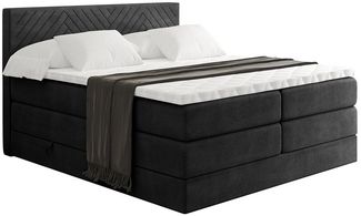 ALTDECOR Boxspringbett VEXA KING (Multipocket-Matratze H4, H3 Matratze Bonellfederung, Topper, Kopfteil)