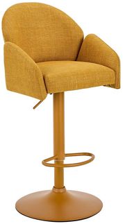 Barhocker Hilda / Holly H, Webstoff, Gelb, 52 x 96 x 53 cm